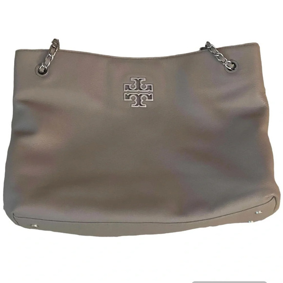 Tory Burch Britten Triple Compartment Tote in French Gray - Picture 2 of 14